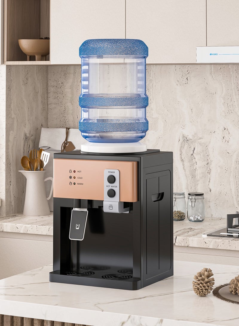 Amoyls Compact & Portable Desktop Water Dispenser with Instant Heating & Cooling – Multi-Function Hot/Cold Dispenser for Office, Kitchen, Living Room, Supports 4.5L to 18.9L Bottles, Quiet & Healthy Design - Image 1